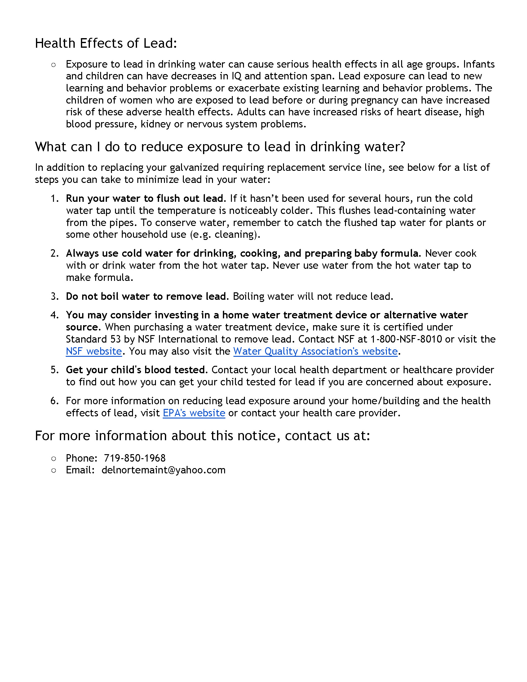 Galvanized Line Notice 2